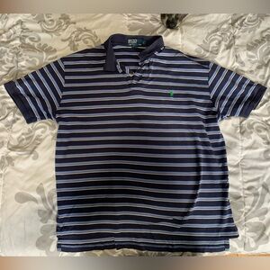 Polo by Ralph Lauren Navy and Light Blue Striped Shirt